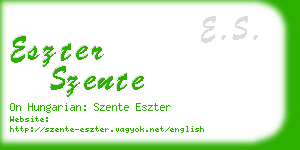 eszter szente business card